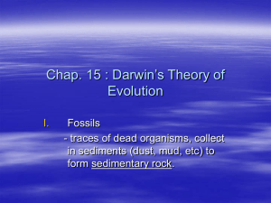 Chap. 15 : Darwin's Theory of Evolution
