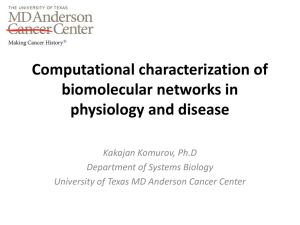 Computational characterization of biomolecular networks in
