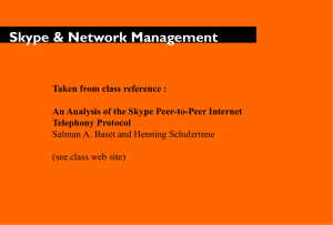 Skype & Network Management