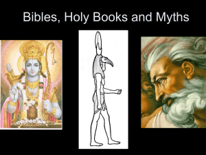 Bibles, Holy Books and Myths