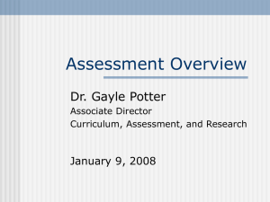 13-Gayle's Powerpoint--Assessment Overview