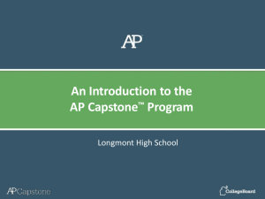 AP Capstone - Longmont High School