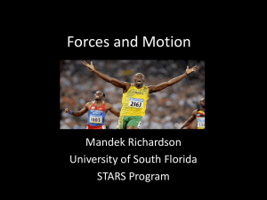 Forces and Motion - Stars - University of South Florida