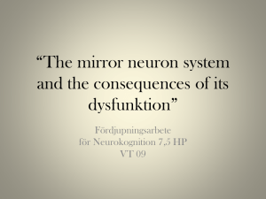 “The mirror neuron system and the consequences of its dysfunktion”