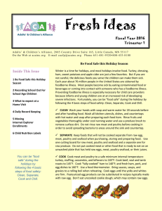 Fresh Ideas Newsletter