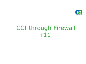 Firewall Considerations for CCI