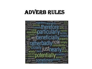Adverb Rules Adverbs