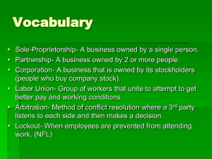 Types of Businesses Sole Proprietorship