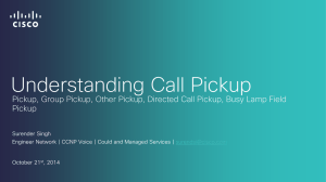 Pickup, Group Pickup, Other Pickup, Directed Call Pickup, Busy