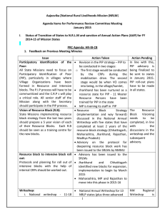 Aajeevika [National Rural Livelihoods Mission (NRLM] Agenda