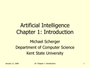 Artificial Intelligence Chapter 1 - Computer Science