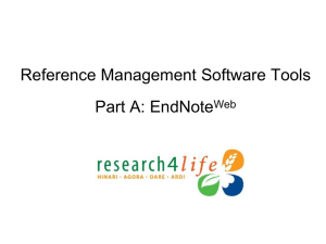 EndNote Web - Research4Life