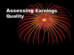 Assessing Earnings Quality