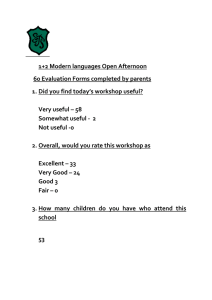 1+2 Modern languages Parent Evaluation form