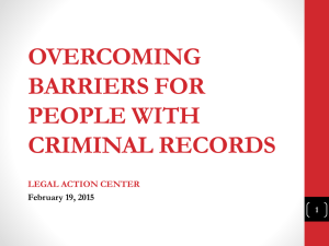overcoming barriers for people with criminal records