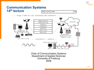 Communication Systems 13th lecture - uni