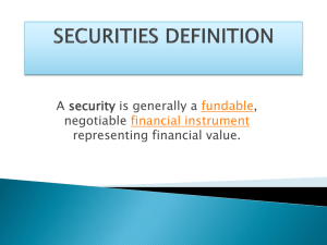securities definition - Certified Forensic Loan Auditors, LLC