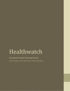 Healthwatch - St Peter's Surgery, Jersey, Channel Islands