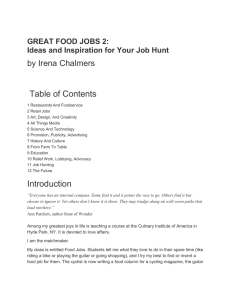 Excerpt (doc) - Food Jobs by Irena Chalmers