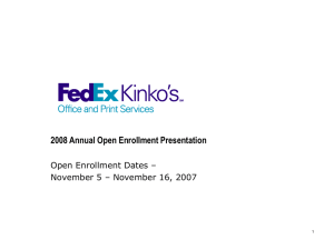 2008 Annual Open Enrollment Presentation