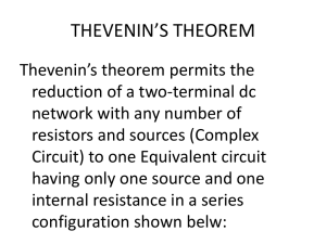 THEVENIN'S THEOREM