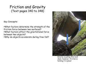 Friction is the force that two surfaces exert on each other