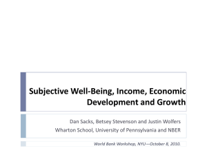 Economic Growth and Happiness: Reassessing the