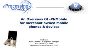 An Overview Of ePNMobile for merchant owned mobile phones
