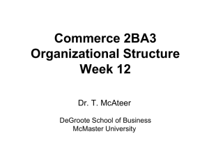 Org Structure - DeGroote School of Business