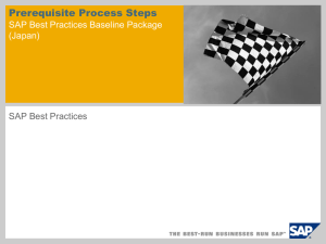 Prerequisite Process Steps