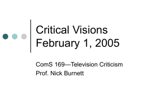 Critical Visions March 1, 2005