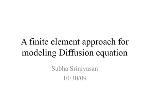 A finite element approach for modeling Diffusion equation
