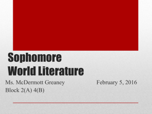 Sophomore World Literature