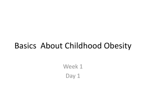 Basics About Childhood Obesity