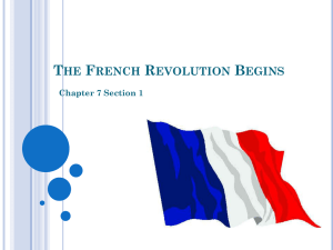 THE FRENCH REVOLUTION BEGINS Chapter 7 Section 1
