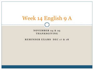 Week 14 English 9 A