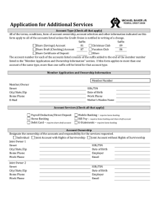 Application for Additional Services - Michael Baker Jr Federal Credit