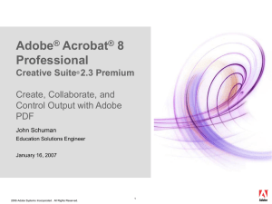 Adobe Acrobat 8 Professional Creative Suite 2.3 Premium Create