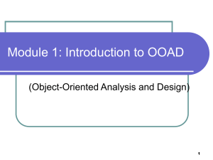 Module 1: Introduction to OOAD - The University of Texas at Dallas