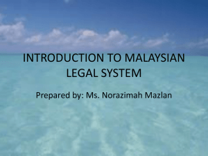 chapter 2.introduction to malaysian legal system