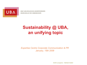 Sustainability @ UBA