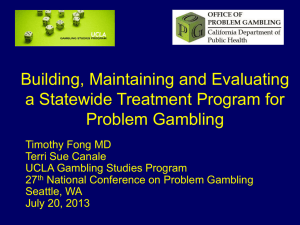 Slide 1 - National Council on Problem Gambling