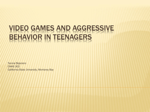 Videogames and Aggressive Behavior in Teenagers
