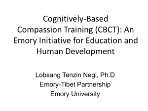 Cognitively-Based Compassion Training - Emory
