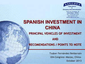 2. spanish investments in china