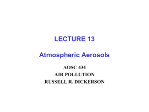 Lecture #13 - Atmospheric and Oceanic Science