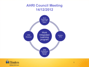 AHRI Council Meeting 14/12/2012