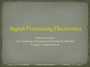 Signal processing electronics - Tata Institute of Fundamental Research