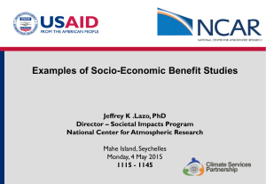 Examples of Socio-Economic Benefit Studies