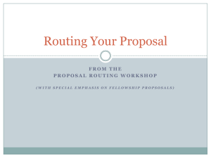 Routing Your Proposal